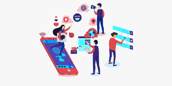 4 individuals working on different tasks with different technology surrounding them.