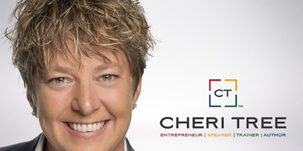 Codebreaker_Image A headshot of Cheri Tree with her brand logo on the right side.