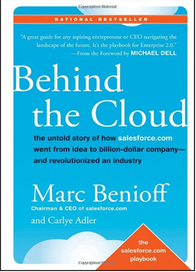 Cover of “Behind the Cloud” by Marc Benioff.
